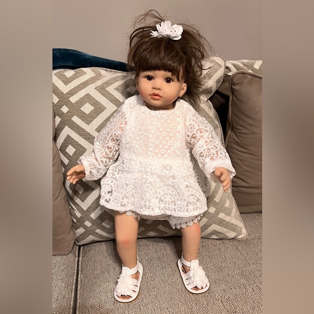 Reborn Doll Brown Hair Brown Eyes
